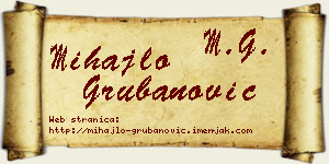 Mihajlo Grubanović vizit kartica